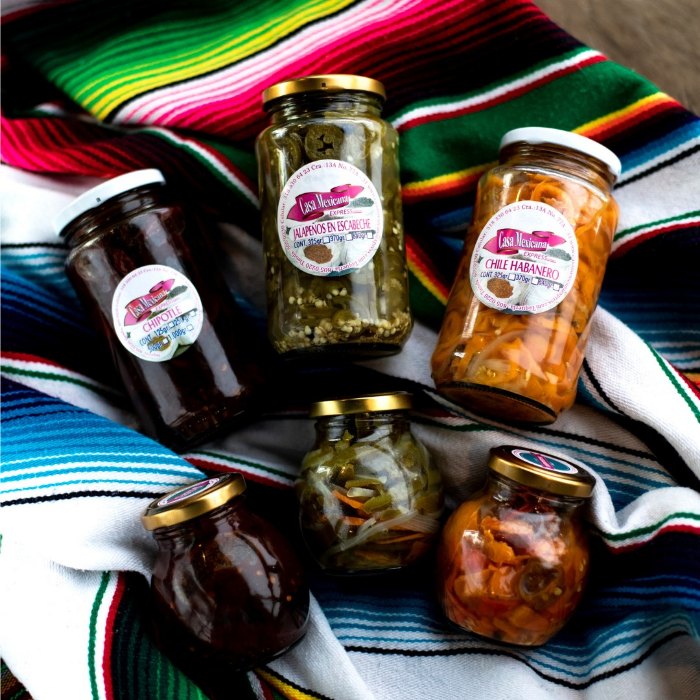Salsas y encurtidos de La Casa Mexicana